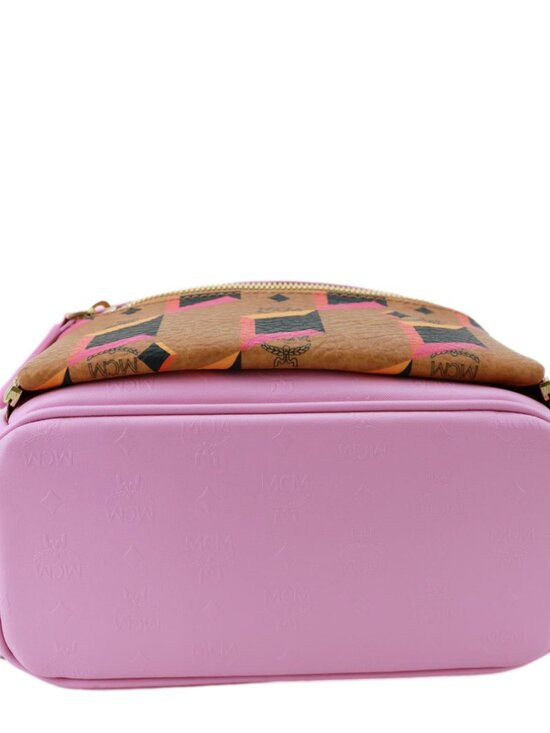 MCM  Visetos Leather Backpack Pink main image 14
